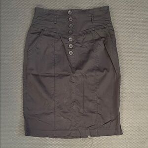 Ricki's Classic High Waisted Black Pencil Skirt Sz 8